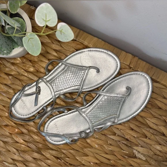 Cole Haan Silver Leather Sandals - Picture 16 of 16